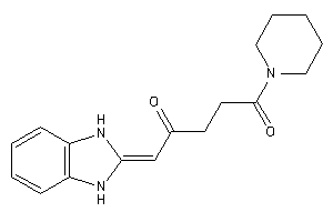 Image of 5-(1,3-dihydrobenzimidazol-2-ylidene)-1-piperidino-pentane-1,4-dione
