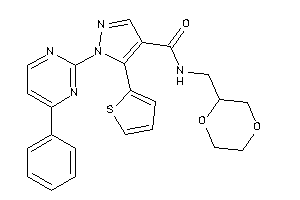 N-(1,4-dioxan-2-ylmethyl)-1-(4-phenylpyrimidin-2-yl)-5-(2-thienyl)pyrazole-4-carboxamide