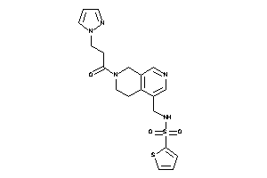 N-[[7-(3-pyrazol-1-ylpropanoyl)-6,8-dihydro-5H-2,7-naphthyridin-4-yl]methyl]thiophene-2-sulfonamide