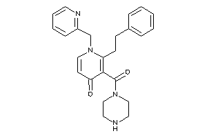 2-phenethyl-3-(piperazine-1-carbonyl)-1-(2-pyridylmethyl)-4-pyridone