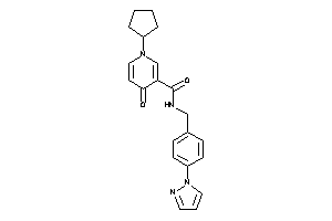 1-cyclopentyl-4-keto-N-(4-pyrazol-1-ylbenzyl)nicotinamide