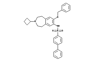 Image of N-(7-benzoxy-3-cyclobutyl-1,2,4,5-tetrahydro-3-benzazepin-8-yl)-4-phenyl-benzenesulfonamide