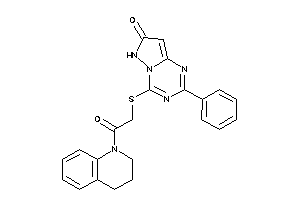 4-[[2-(3,4-dihydro-2H-quinolin-1-yl)-2-keto-ethyl]thio]-2-phenyl-6H-pyrazolo[1,5-a][1,3,5]triazin-7-one