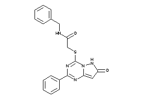 Image of N-benzyl-2-[(7-keto-2-phenyl-6H-pyrazolo[1,5-a][1,3,5]triazin-4-yl)thio]acetamide