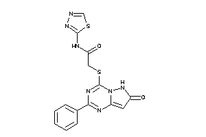 2-[(7-keto-2-phenyl-6H-pyrazolo[1,5-a][1,3,5]triazin-4-yl)thio]-N-(1,3,4-thiadiazol-2-yl)acetamide
