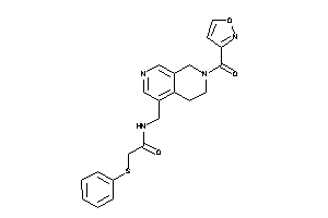 N-[[7-(isoxazole-3-carbonyl)-6,8-dihydro-5H-2,7-naphthyridin-4-yl]methyl]-2-(phenylthio)acetamide