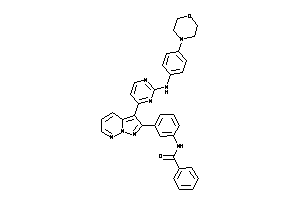 N-[3-[3-[2-(4-morpholinoanilino)pyrimidin-4-yl]pyrazolo[5,1-f]pyridazin-2-yl]phenyl]benzamide