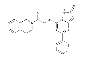 Image of 4-[[2-(3,4-dihydro-1H-isoquinolin-2-yl)-2-keto-ethyl]thio]-2-phenyl-6H-pyrazolo[1,5-a][1,3,5]triazin-7-one