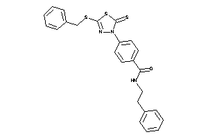 4-[5-(benzylthio)-2-thioxo-1,3,4-thiadiazol-3-yl]-N-phenethyl-benzamide