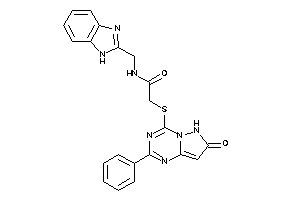 Image of N-(1H-benzimidazol-2-ylmethyl)-2-[(7-keto-2-phenyl-6H-pyrazolo[1,5-a][1,3,5]triazin-4-yl)thio]acetamide