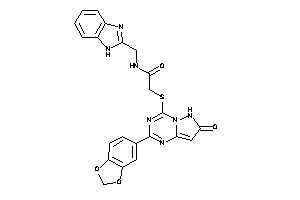 Image of N-(1H-benzimidazol-2-ylmethyl)-2-[[2-(1,3-benzodioxol-5-yl)-7-keto-6H-pyrazolo[1,5-a][1,3,5]triazin-4-yl]thio]acetamide