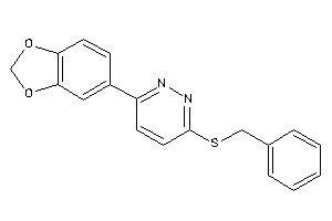 3-(1,3-benzodioxol-5-yl)-6-(benzylthio)pyridazine