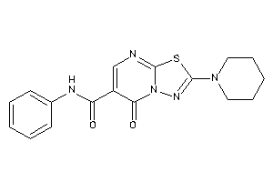 Image of 5-keto-N-phenyl-2-piperidino-[1,3,4]thiadiazolo[3,2-a]pyrimidine-6-carboxamide