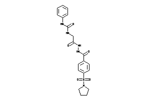 1-[2-keto-2-[N'-(4-pyrrolidinosulfonylbenzoyl)hydrazino]ethyl]-3-phenyl-urea