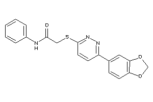 2-[[6-(1,3-benzodioxol-5-yl)pyridazin-3-yl]thio]-N-phenyl-acetamide