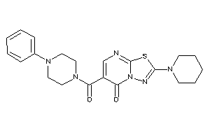 Image of 6-(4-phenylpiperazine-1-carbonyl)-2-piperidino-[1,3,4]thiadiazolo[3,2-a]pyrimidin-5-one