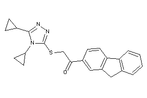 2-[(4,5-dicyclopropyl-1,2,4-triazol-3-yl)thio]-1-(9H-fluoren-2-yl)ethanone