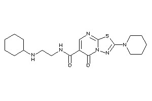 Image of N-[2-(cyclohexylamino)ethyl]-5-keto-2-piperidino-[1,3,4]thiadiazolo[3,2-a]pyrimidine-6-carboxamide