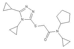 Image of N-cyclopentyl-N-cyclopropyl-2-[(4,5-dicyclopropyl-1,2,4-triazol-3-yl)thio]acetamide