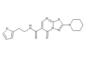 Image of N-[2-(2-furyl)ethyl]-5-keto-2-piperidino-[1,3,4]thiadiazolo[3,2-a]pyrimidine-6-carboxamide