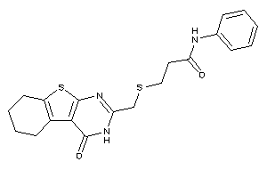 3-[(4-keto-5,6,7,8-tetrahydro-3H-benzothiopheno[2,3-d]pyrimidin-2-yl)methylthio]-N-phenyl-propionamide