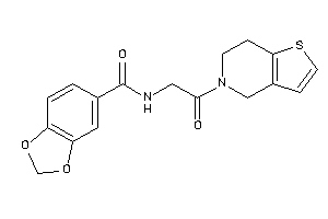 N-[2-(6,7-dihydro-4H-thieno[3,2-c]pyridin-5-yl)-2-keto-ethyl]-piperonylamide