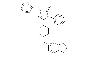 5-benzyl-3-phenyl-2-(4-piperonylpiperazino)-2-imidazolin-4-one