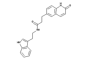 N-[2-(1H-indol-3-yl)ethyl]-3-(2-keto-1H-quinolin-6-yl)propionamide