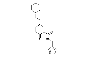 4-keto-1-(2-piperidinoethyl)-N-(1H-pyrazol-4-ylmethyl)nicotinamide