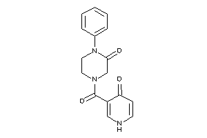 4-(4-keto-1H-pyridine-3-carbonyl)-1-phenyl-piperazin-2-one