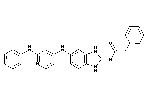 Image of N-[5-[(2-anilinopyrimidin-4-yl)amino]-1,3-dihydrobenzimidazol-2-ylidene]-2-phenyl-acetamide