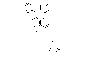 2-benzyl-4-keto-N-[3-(2-ketopyrrolidino)propyl]-1-(4-pyridylmethyl)nicotinamide