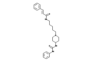 Image of 3-phenyl-N-[5-[4-(phenylcarbamoylamino)piperidino]pentyl]acrylamide