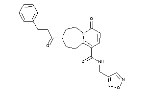 N-(furazan-3-ylmethyl)-3-hydrocinnamoyl-7-keto-1,2,4,5-tetrahydropyrido[2,1-g][1,4]diazepine-10-carboxamide