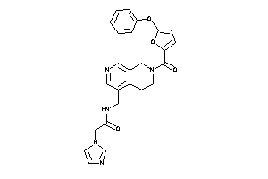 2-imidazol-1-yl-N-[[7-(5-phenoxy-2-furoyl)-6,8-dihydro-5H-2,7-naphthyridin-4-yl]methyl]acetamide