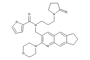 N-[3-(2-ketopyrrolidino)propyl]-N-[(2-morpholino-7,8-dihydro-6H-cyclopenta[g]quinolin-3-yl)methyl]-2-furamide