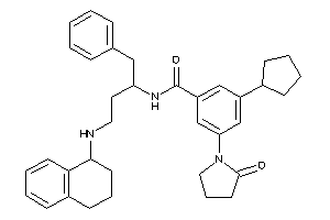 N-[1-benzyl-3-(tetralin-1-ylamino)propyl]-3-cyclopentyl-5-(2-ketopyrrolidino)benzamide