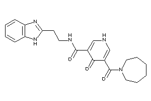 5-(azepane-1-carbonyl)-N-[2-(1H-benzimidazol-2-yl)ethyl]-4-keto-1H-pyridine-3-carboxamide