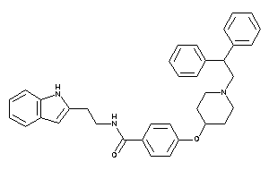 4-[[1-(2,2-diphenylethyl)-4-piperidyl]oxy]-N-[2-(1H-indol-2-yl)ethyl]benzamide