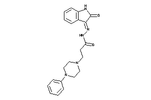 Image of N-[(2-ketoindolin-3-ylidene)amino]-3-(4-phenylpiperazino)propionamide