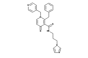 2-benzyl-N-(3-imidazol-1-ylpropyl)-4-keto-1-(4-pyridylmethyl)nicotinamide