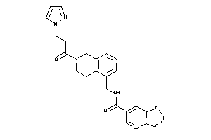 N-[[7-(3-pyrazol-1-ylpropanoyl)-6,8-dihydro-5H-2,7-naphthyridin-4-yl]methyl]-piperonylamide