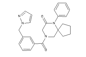 Image of 10-phenyl-7-[3-(pyrazol-1-ylmethyl)benzoyl]-7,10-diazaspiro[4.5]decan-9-one