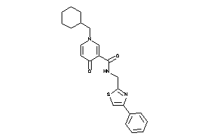 1-(cyclohexylmethyl)-4-keto-N-[(4-phenylthiazol-2-yl)methyl]nicotinamide