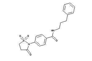 N-(3-phenylpropyl)-4-(1,1,3-triketo-1,2-thiazolidin-2-yl)benzamide