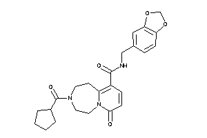 3-(cyclopentanecarbonyl)-7-keto-N-piperonyl-1,2,4,5-tetrahydropyrido[2,1-g][1,4]diazepine-10-carboxamide