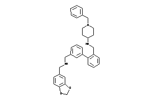 (1-benzyl-4-piperidyl)-[2-[3-[(piperonylamino)methyl]phenyl]benzyl]amine