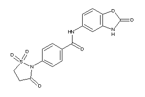 N-(2-keto-3H-1,3-benzoxazol-5-yl)-4-(1,1,3-triketo-1,2-thiazolidin-2-yl)benzamide