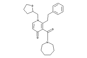 3-(azepane-1-carbonyl)-2-phenethyl-1-(tetrahydrofurfuryl)-4-pyridone