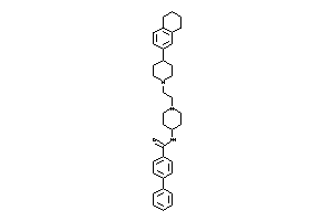 4-phenyl-N-[1-[2-(4-tetralin-6-ylpiperidino)ethyl]-4-piperidyl]benzamide